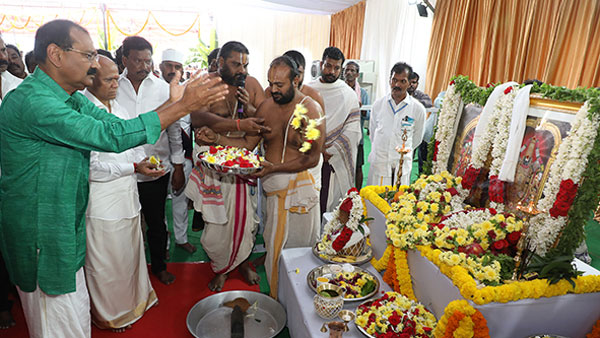 TTD Chairman Bhumana laid the foundation stone for Achyutam and Sripatham rest houses at Tirumala TTD Chairman Bhumana laid the foundation stone for Achyutam and Sripatham rest houses at Tirumala