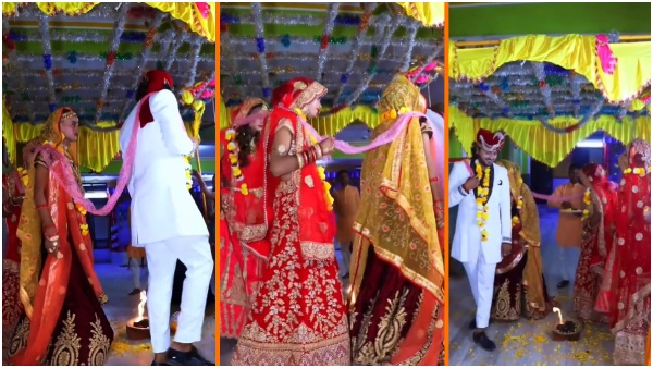 A young man married four young women at once and shocked the wedding guests. Currently, the video of this wedding is going viral on social media, 