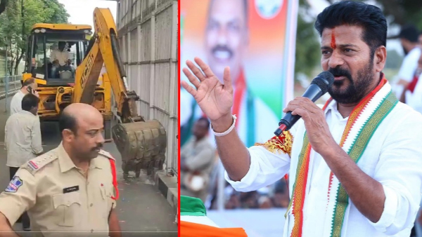 Solar Gates removed from Pragahti Bhavan as Revanth Reddy promist before elections