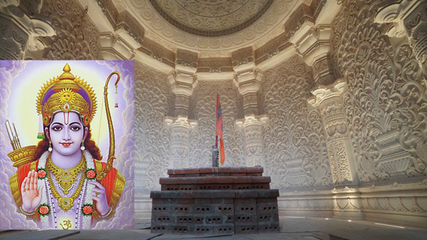 Ram Janmabhoomi Teerth Kshetra Trust shared an photos of sanctum sanctorum of Ram Mandir