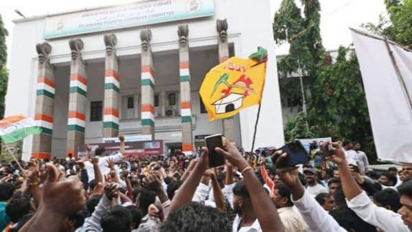 Minister ambati rambabu satires that Telugudesam flags in Gandhi Bhavan!!