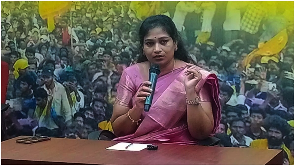 Revolt against TDP leader Vangalapudi Anitha in her own party