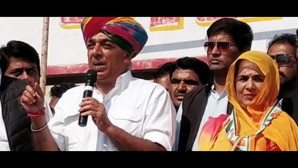 Congress leader Manvendra Singh’s wife died in car accident, injured to him