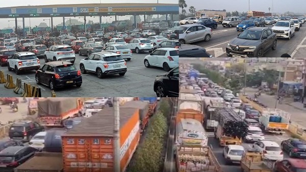 Sankranti rush: Huge traffic-jam on hyderabad - vijayawada highway