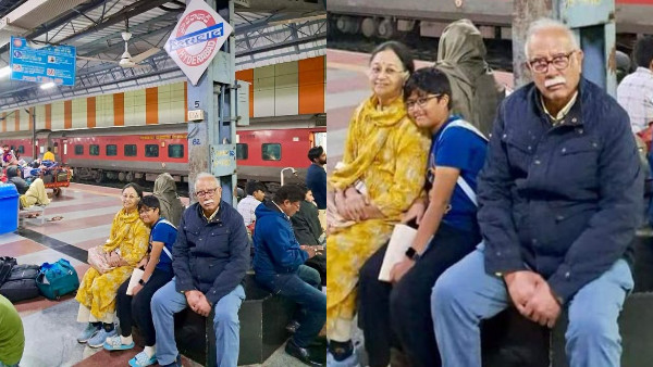 Ashok Gajapthi Raju waiting in Railway station photo goes viral, netizens praises