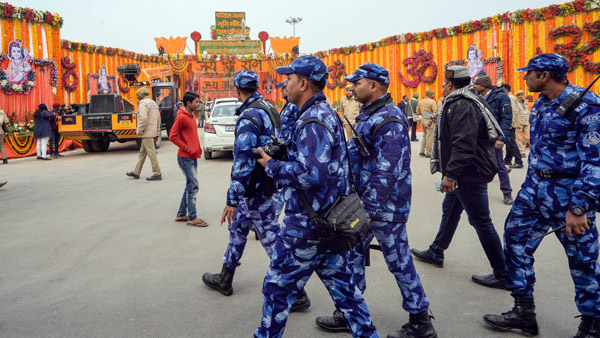 Ayodhya Ram Mandir: Security tightned for the Ram Lallas Pran Prathishta ceremony Ayodhya Ram Mandir: Security tightned for the Ram Lallas Pran Prathishta ceremony