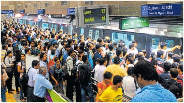 A woman got down on the track to pick up a mobile phone that had fallen on the Bengaluru metro railway track,
