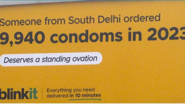 customer orders 9,940 condoms in 2023 year from Blinkit