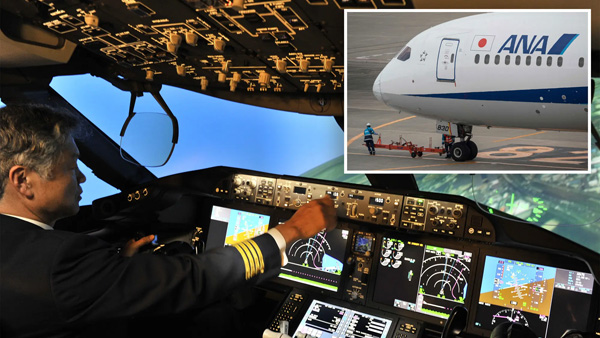 The plane made an emergency landing after the cockpit window cracked