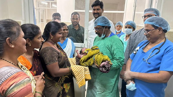 Achampeta MLA Vamsi krishna performed a caesarean section on a woman