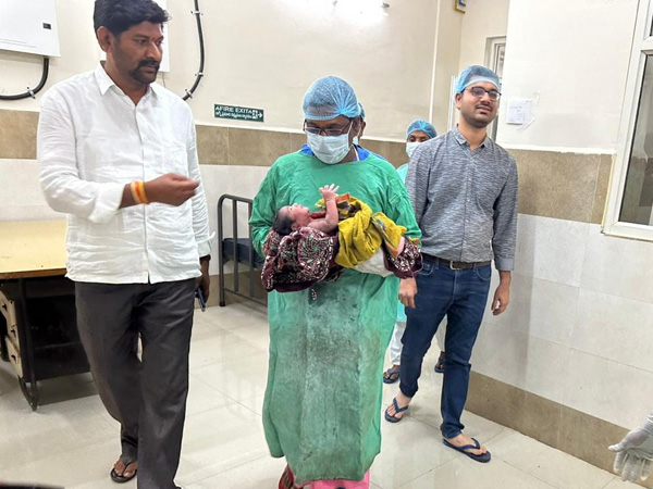 Achampeta MLA Vamsi krishna performed a caesarean section on a woman