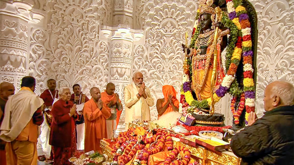 Historical event in Ayodhya Ram temple; celebrations in telangana with full devotion!!