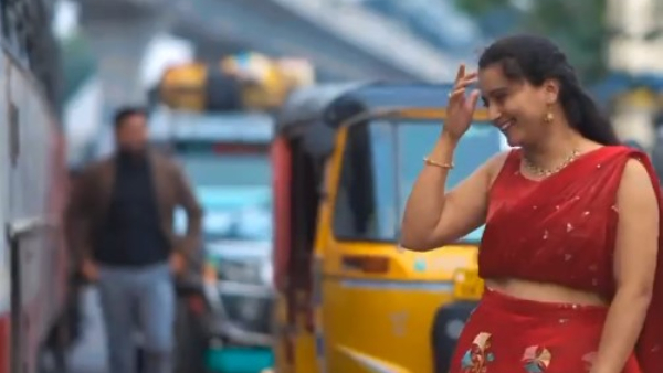 Pre-Wedding shoot held at tsrtc bus in Hyderabad roads: Video viral