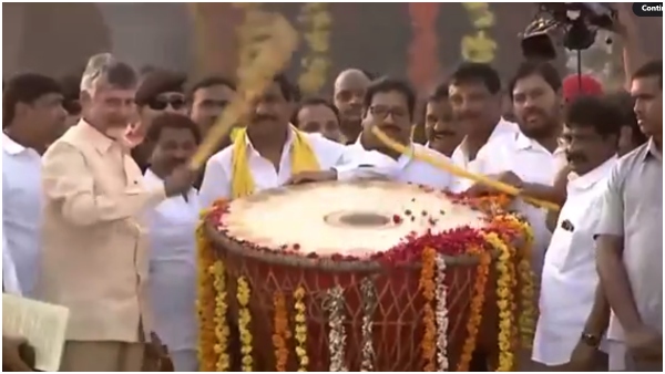 Chandrababu started general election campaign with raa-kadaliraa