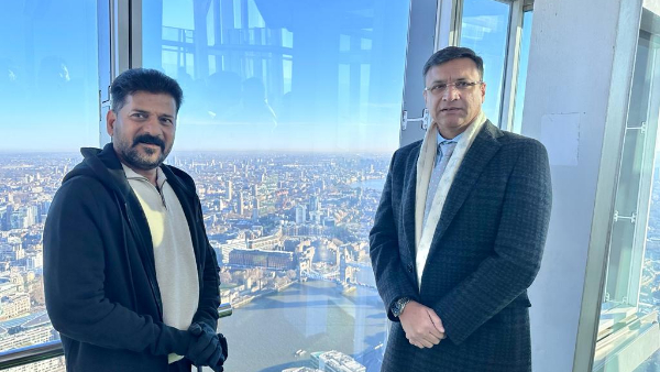 Akbaruddin Owaisi met CM Revanth Reddy in London