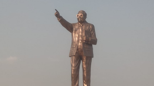 ys jagan inaugurates 206ft height dr br ambedkar statue in vijayawada, slams opposition parties