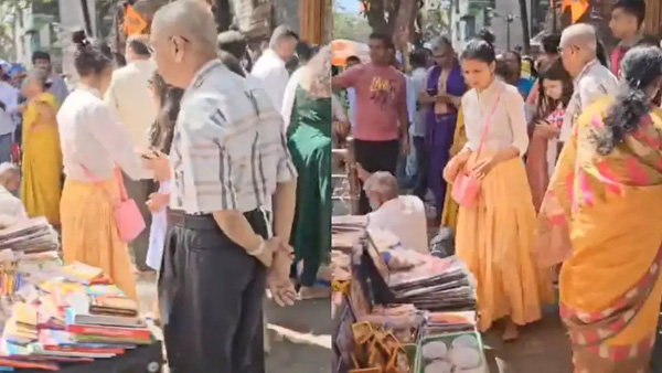 British Prime Ministers wife on the streets of Bangalore... Netizens are falling in love with her simplicity..