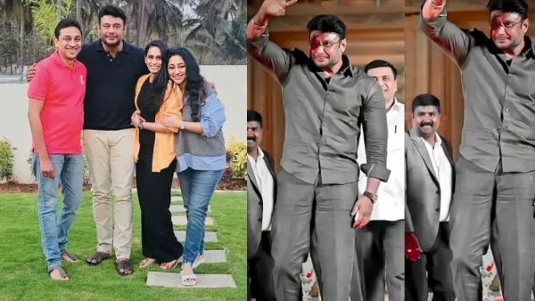 Sandalwood hero Darshans family photos are once again going viral on social media Sandalwood hero Darshans family photos are once again going viral on social media
