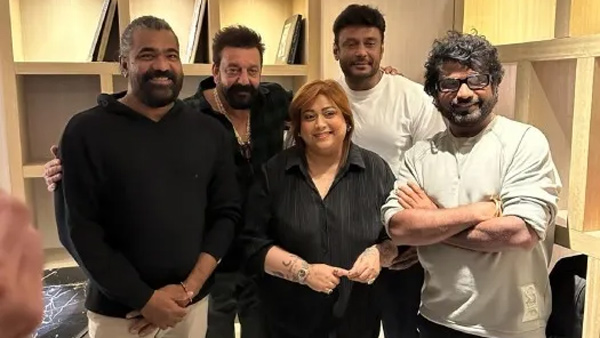 Photos of Sandalwood Hero Darshan and Bollywood star Sanjay Dutt have gone viral on social media Photos of Sandalwood Hero Darshan and Bollywood star Sanjay Dutt have gone viral on social media