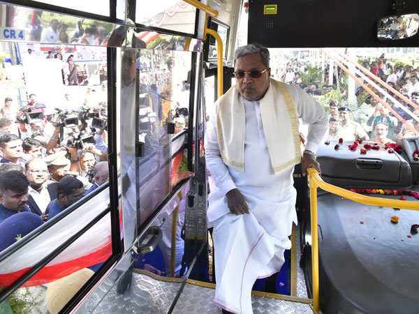 CM Siddaramaiah launches new KSRTC buses in Bengaluru