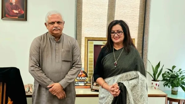  Mandya MP Sumalatha met BJP National President JP Nadda in Delhi