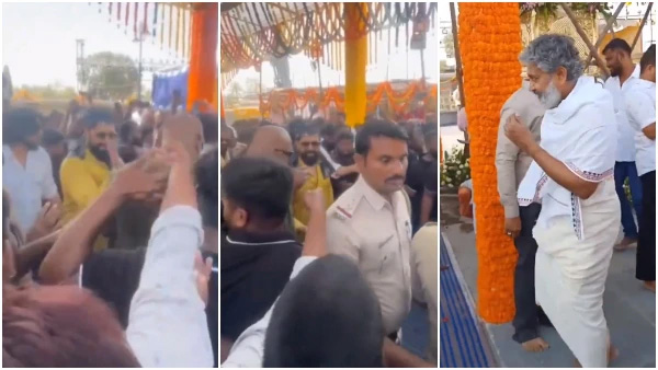 Popular director SS Rajamouli and KGF hero Yash attended the inauguration of the temple in Bellary