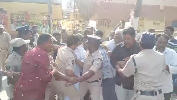 AP Assembly: tdp mlas suspended for today amid protests in the house, sarpanches arrests outside 