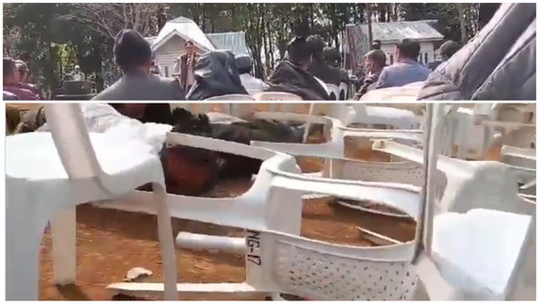 A congress campaign in Manipur interrupted by gunshots