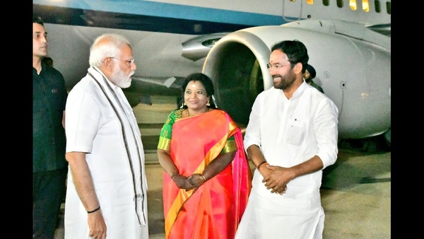 pm modi stay today in raj bhavan for tomorrow sangareddy meeting