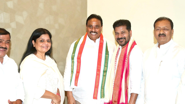 BRS MP Ranjith Reddy and MLA Danam Nagender joined Congress