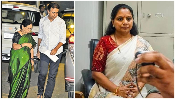 Kavitha mother shobha met her in ED office KCR in the field for daughter