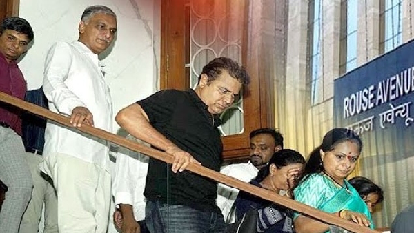 KTR Kavitha meets mlc Kavitha in delhi after ED enquiry