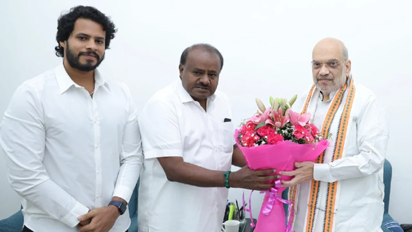 Home Minister Amit Shah advised former CM Kumaraswamy to contest from Mandya Lok Sabha constituency Home Minister Amit Shah advised former CM Kumaraswamy to contest from Mandya Lok Sabha constituency
