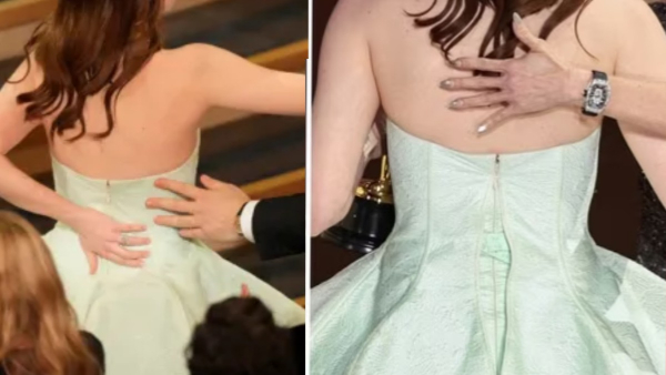 heroine dress broke torn zipper during Oscars event