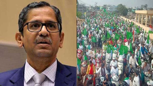 former cji nv ramana hint to amaravati farmers on ap elections