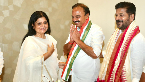 BRS MP Ranjith Reddy and MLA Danam Nagender joined Congress