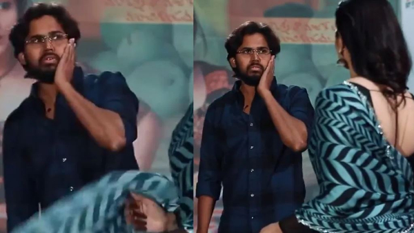 anchor sreemukhi hits young hero parvateesam