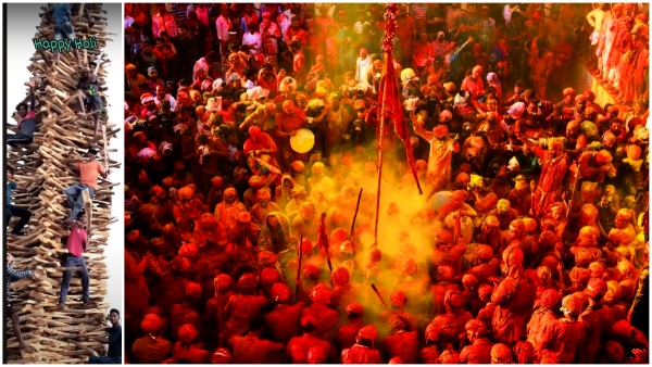 Holi 2024 60ft Holi Tower with firewood in AP Tajangi Tribal Holi is very special Holi 2024 60ft Holi Tower with firewood in AP Tajangi Tribal Holi is very special