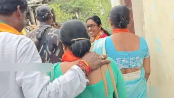 BJP MP candidate who openly kissed a young woman during the election campaign