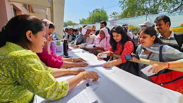 The Election Commission has banned mobile phones and electronic items from entering the polling stations