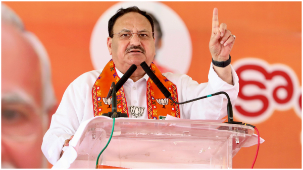 JP Nadda hits out at congress and brs in kothagudem bjp public meeting JP Nadda hits out at congress and brs in kothagudem bjp public meeting