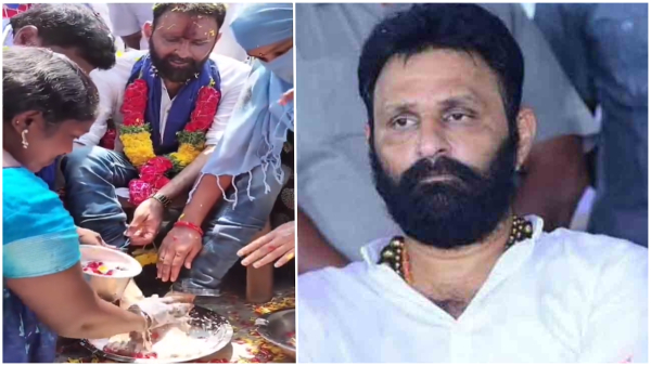 Kodali Nani feet wahsed by women with milk video viral TDP fire