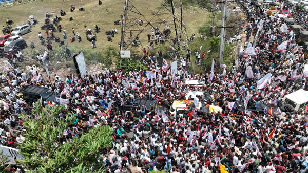 Pawan Kalyan nomination rally that shocked YCP Complaint to EC on national flag usage