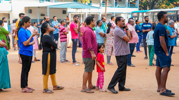 People boycott Lok Sabha election polling in Shivpuri in Bengaluru city