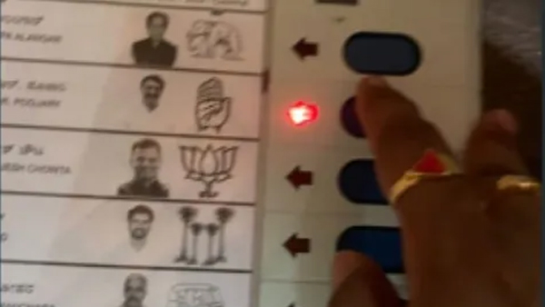 A young man took pictures while voting at the polling center and shared them on social media A young man took pictures while voting at the polling center and shared them on social media