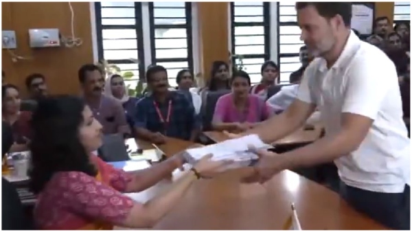 Lok Sabha polls 2024 Congress leader Rahul Gandhi files his nomination from Wayanad