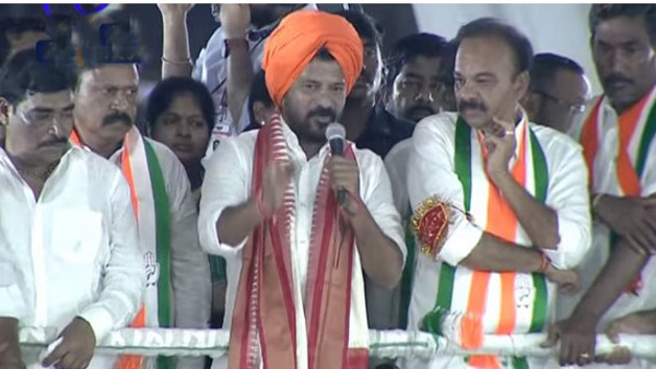 Revanth reddy hits out at pm modi and kcr in rajendra nagar road show
