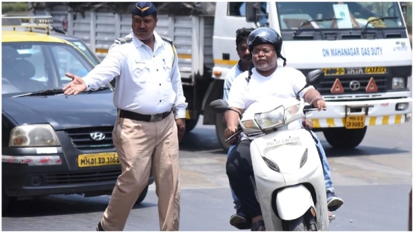 The incident of five people riding the same bike happened in UP