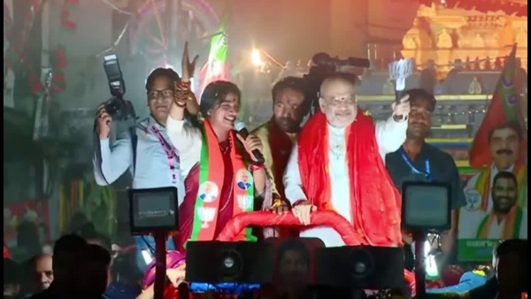 Amit Shah Campaigns in Hyderabad for supporting BJP MP Candidate Madhavi Latha