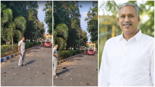 attack on tdp candidate pulivarthi nani in tirupati security personnal injured firing in air